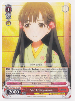 Sae Kobayakawa single card from Weiss/Schwarz