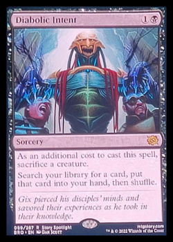Diabolic Intent : 089/287 THE BROTHER'S WAR - Magic the Gathering Single Card