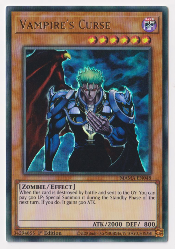 Vampire's Curse (Ultra Rare) : MAMA-EN048 - Yu-Gi-Oh! Single Card Vampire's Curse (Ultra Rare) : MAMA-EN048 - Yu-Gi-Oh! Single Card