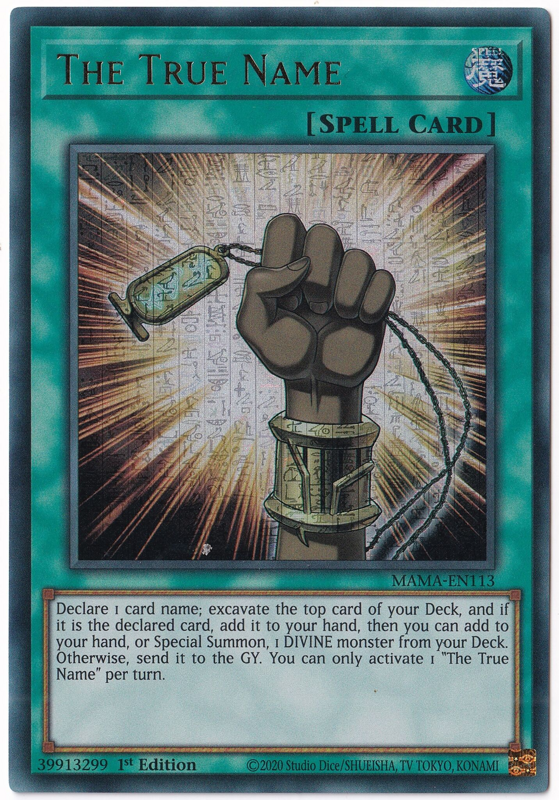 The True Name (Pharaoh's Rare) : MAMA-EN113 - Yu-Gi-Oh! Single Card The True Name (Pharaoh's Rare) : MAMA-EN113 - Yu-Gi-Oh! Single Card