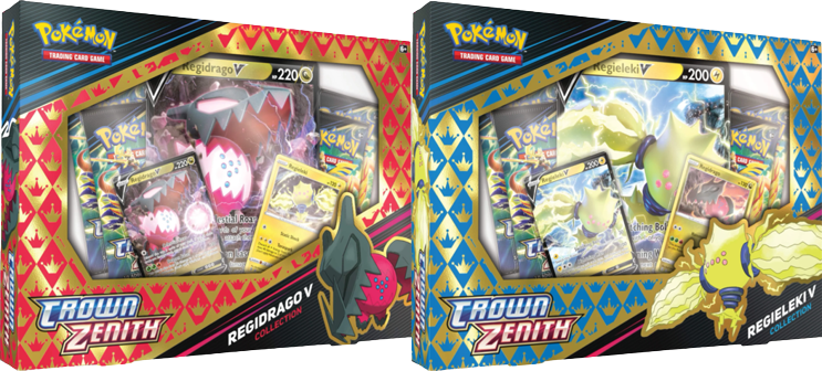 Pokemon Crown Zenith: Regieleki V & Regidrago V Collection Box Set of Two Pokemon Crown Zenith: Regieleki V & Regidrago V Collection Box Set of Two