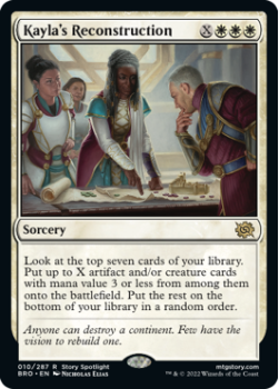 Kayla's Reconstruction (FOIL) single card from Magic the Gathering