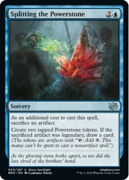 Splitting the Powerstone (FOIL) single card from Magic the Gathering