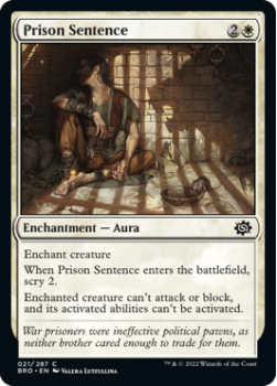 Prison Sentence single card from Magic the Gathering