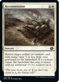 Recommission single card from Magic the Gathering