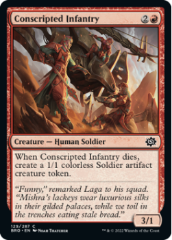 Conscripted Infantry (FOIL) single card from Magic the Gathering