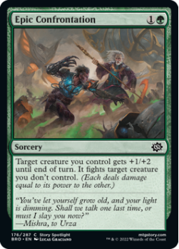 Epic Confrontation single card from Magic the Gathering