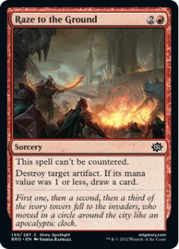 Raze to the Ground (FOIL) single card from Magic the Gathering