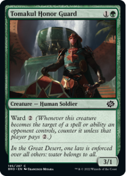 Tomakul Honor Guard single card from Magic the Gathering