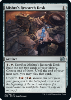 Mishra's Research Desk single card from Magic the Gathering