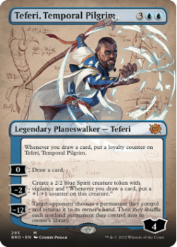 Teferi, Temporal Pilgrim (BORDERLESS) single card from Magic the Gathering