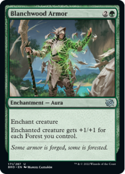 Blanchwood Armor single card from Magic the Gathering