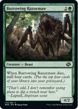 Burrowing Razormaw single card from Magic the Gathering