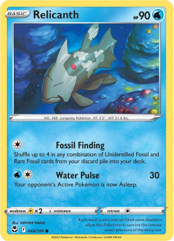 Relicanth : SWORD AND SHIELD - SILVER TEMPEST 44/195 - Pokemon Single Card