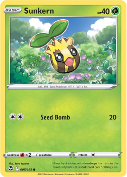 Sunkern : SWORD AND SHIELD - SILVER TEMPEST 05/195 - Pokemon Single Card