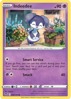 Indeedee : SWORD AND SHIELD - SILVER TEMPEST 86/195 - Pokemon Single Card