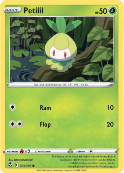 Petilil : SWORD AND SHIELD - SILVER TEMPEST 09/195 - Pokemon Single Card