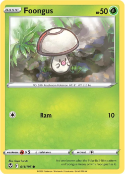 Foongus : SWORD AND SHIELD - SILVER TEMPEST 11/195 - Pokemon Single Card