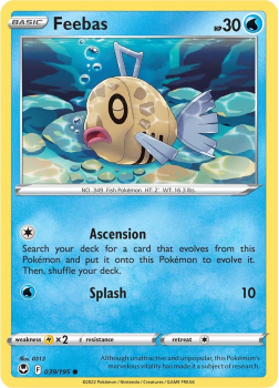 Feebas : SWORD AND SHIELD - SILVER TEMPEST 39/195 - Pokemon Single Card