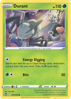 Durant : SWORD AND SHIELD - SILVER TEMPEST 13/195 - Pokemon Single Card