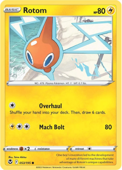 Rotom : SWORD AND SHIELD - SILVER TEMPEST 53/195 - Pokemon Single Card