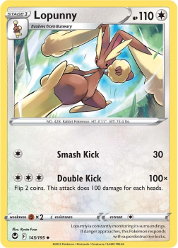 Lopunny : SWORD AND SHIELD - SILVER TEMPEST 145/195 - Pokemon Single Card