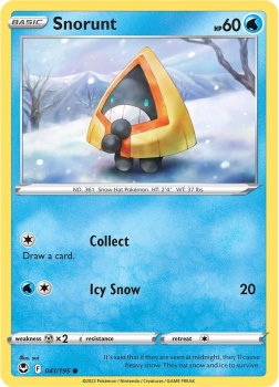 Snorunt : SWORD AND SHIELD - SILVER TEMPEST 41/195 - Pokemon Single Card