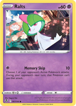 Ralts : SWORD AND SHIELD - SILVER TEMPEST 67/195 - Pokemon Single Card