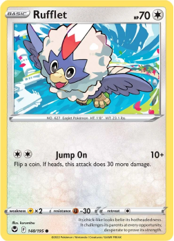 Rufflet : SWORD AND SHIELD - SILVER TEMPEST 148/195 - Pokemon Single Card