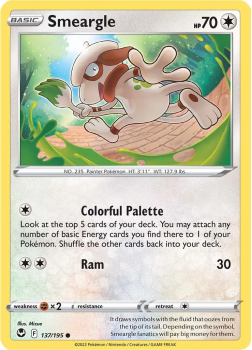 Smeargle : SWORD AND SHIELD - SILVER TEMPEST 137/195 - Pokemon Single Card