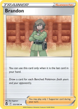 Brandon : SWORD AND SHIELD - SILVER TEMPEST 151/195 - Pokemon Single Card