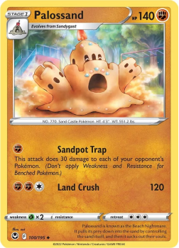 Palossand : SWORD AND SHIELD - SILVER TEMPEST 100/195 - Pokemon Single Card