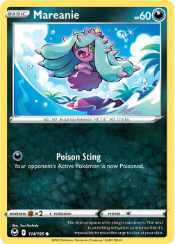 Mareanie : SWORD AND SHIELD - SILVER TEMPEST 114/195 - Pokemon Single Card
