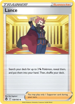Lance : SWORD AND SHIELD - SILVER TEMPEST 159/195 - Pokemon Single Card