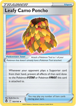 Leafy Camo Poncho : SWORD AND SHIELD - SILVER TEMPEST 160/195 - Pokemon Single Card