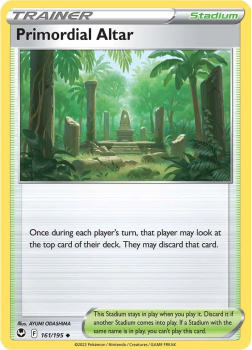 Primordial Altar : SWORD AND SHIELD - SILVER TEMPEST 161/195 - Pokemon Single Card