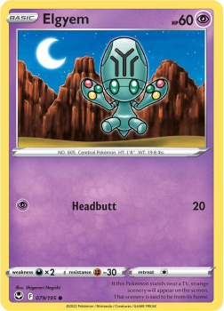 Elgyem : SWORD AND SHIELD - SILVER TEMPEST 79/195 - Pokemon Single Card