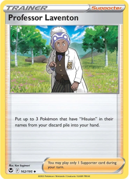 Professor Laventon : SWORD AND SHIELD - SILVER TEMPEST 162/195 - Pokemon Single Card