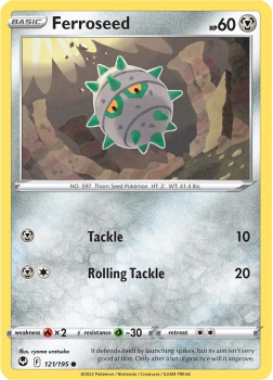 Ferroseed : SWORD AND SHIELD - SILVER TEMPEST 121/195 - Pokemon Single Card