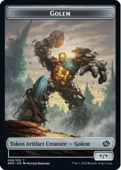 Golem Token single card from Magic the Gathering