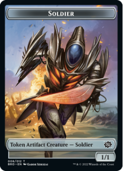 Soldier Token single card from Magic the Gathering