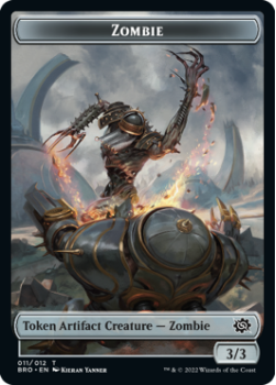 Zombie Token single card from Magic the Gathering