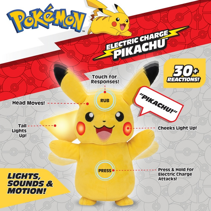 Pokemon power action pikachu plush hotsell