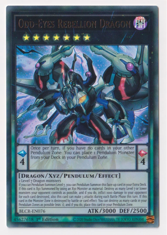Odd-Eyes Rebellion Dragon (Ultra Rare) : BLCR-EN076 - Yu-Gi-Oh! Single Card Odd-Eyes Rebellion Dragon (Ultra Rare) : BLCR-EN076 - Yu-Gi-Oh! Single Card