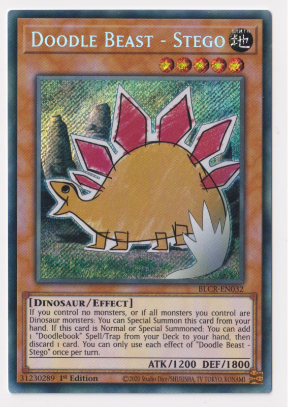 doodle beast deck yugioh - Stego - BLCR-EN032 - Secret Rare If this card is Normal Summoned Doodle Beast - Stego (Secret