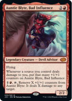 Auntie Blyte, Bad Influence single card from Magic the Gathering