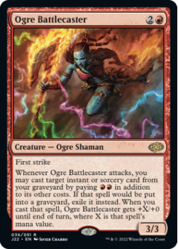 Ogre Battlecaster single card from Magic the Gathering