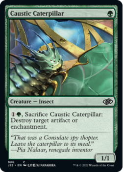 Caustic Caterpillar single card from Magic the Gathering