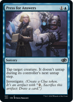 Press for Answers single card from Magic the Gathering