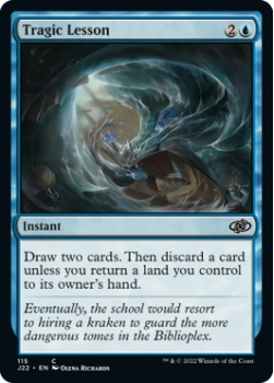 Tragic Lesson single card from Magic the Gathering